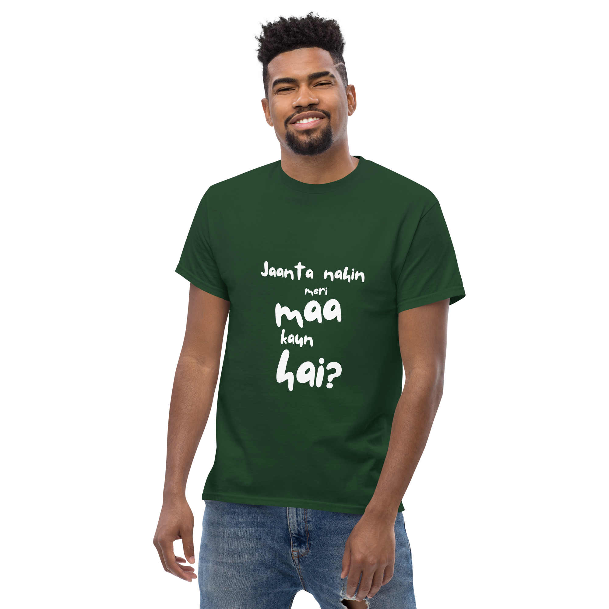 Jaanta Nahin Meri Maa Kaun Hai Men's Softstyle Tee